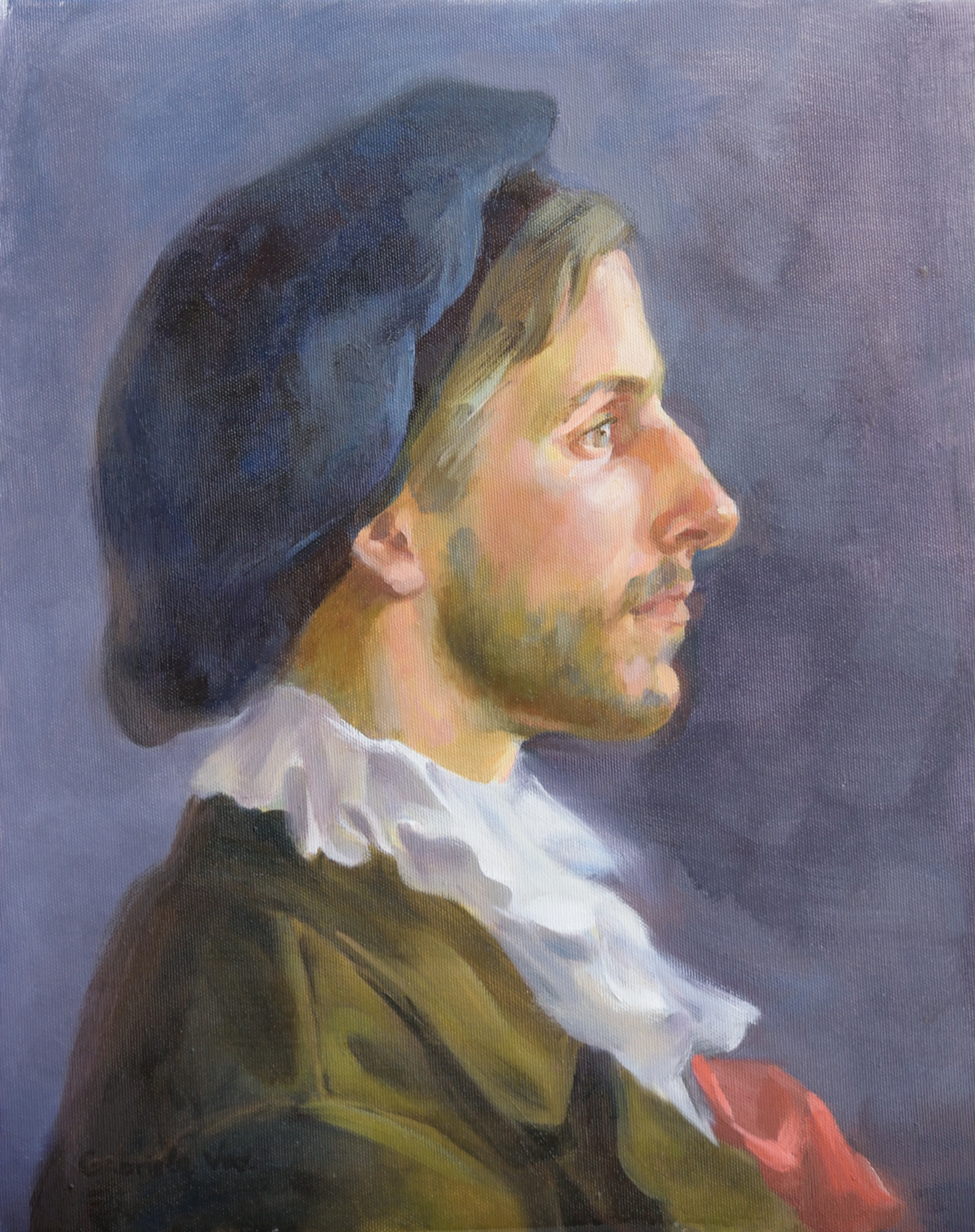 The royal painter, oil on canvas, 50 x 40 cm, 2017