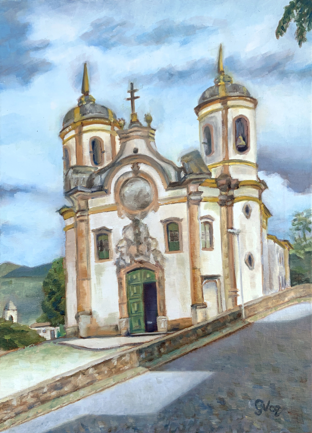 Igreja de São Francisco de Assis, oil on canvas, 35 x 25 cm, 2021