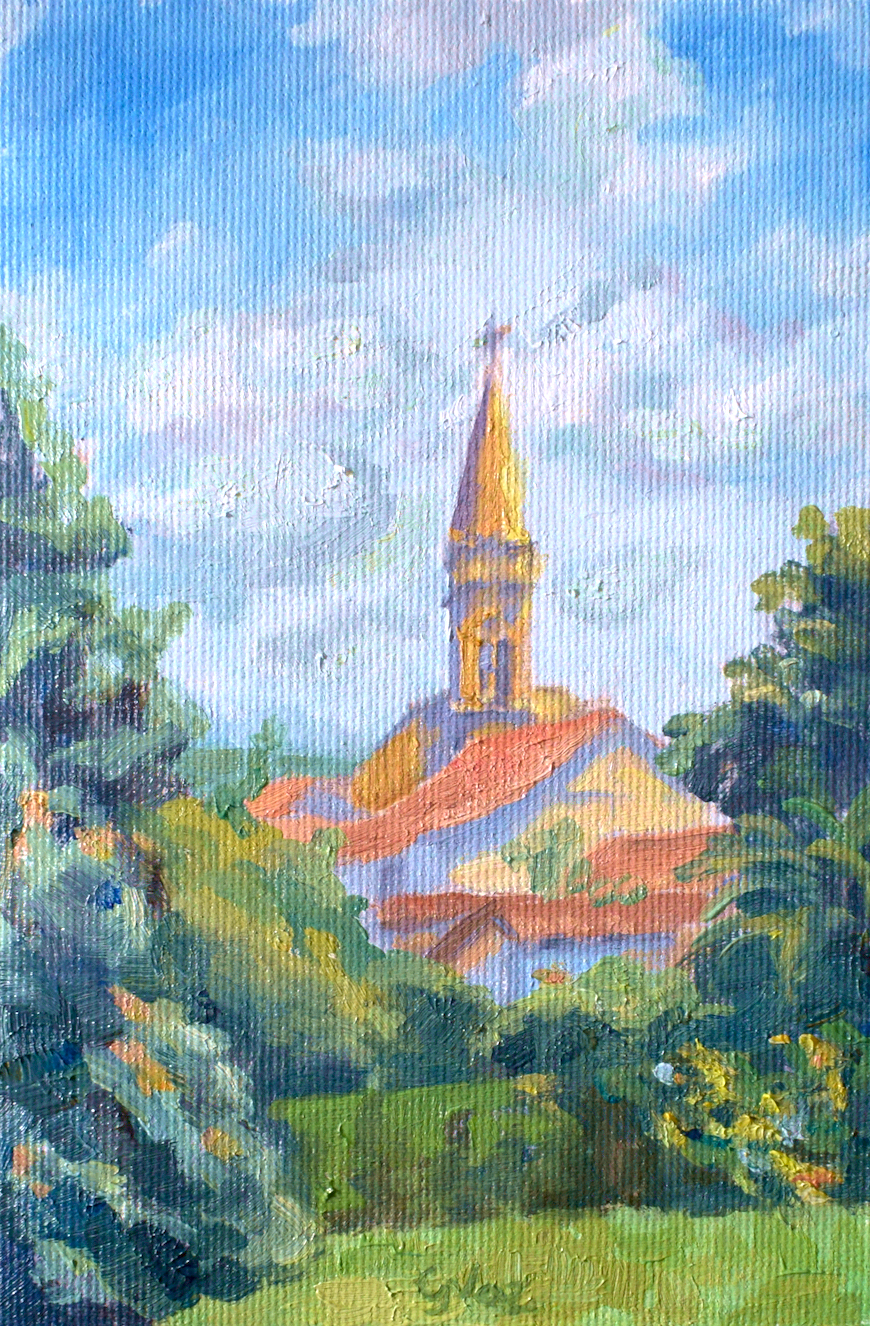 Igreja Nossa Senhora do Rosário, oil on canvas, 19 x 12 cm, 2020