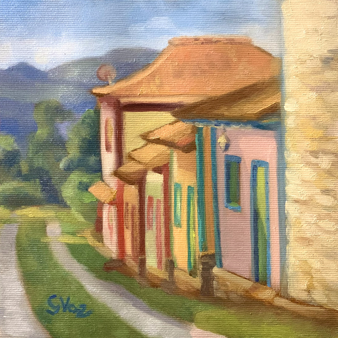 Rua Santa Terezinha, oil on canvas, 18 x 18 cm, 2021