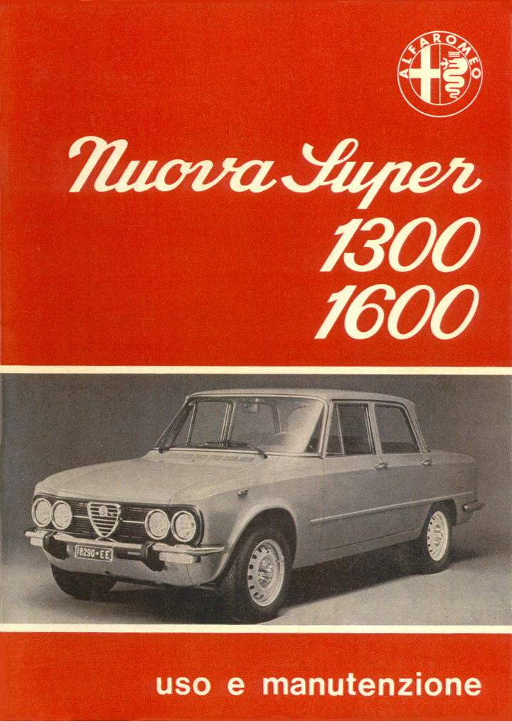 Alfa Romeo GIULIA 1300 SUPER Manuale Libretto Uso e Manutenzione 