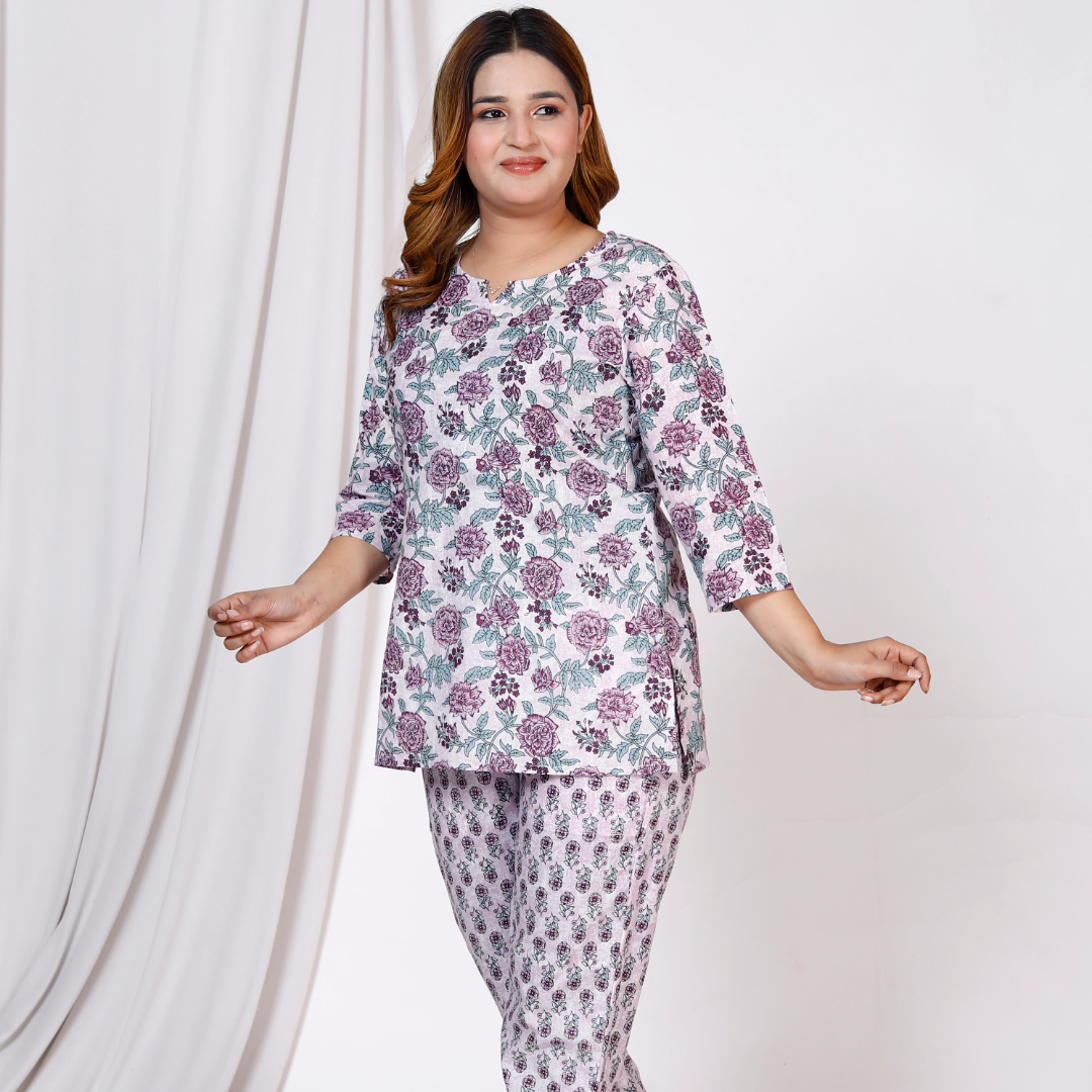 pure cotton night suits for women