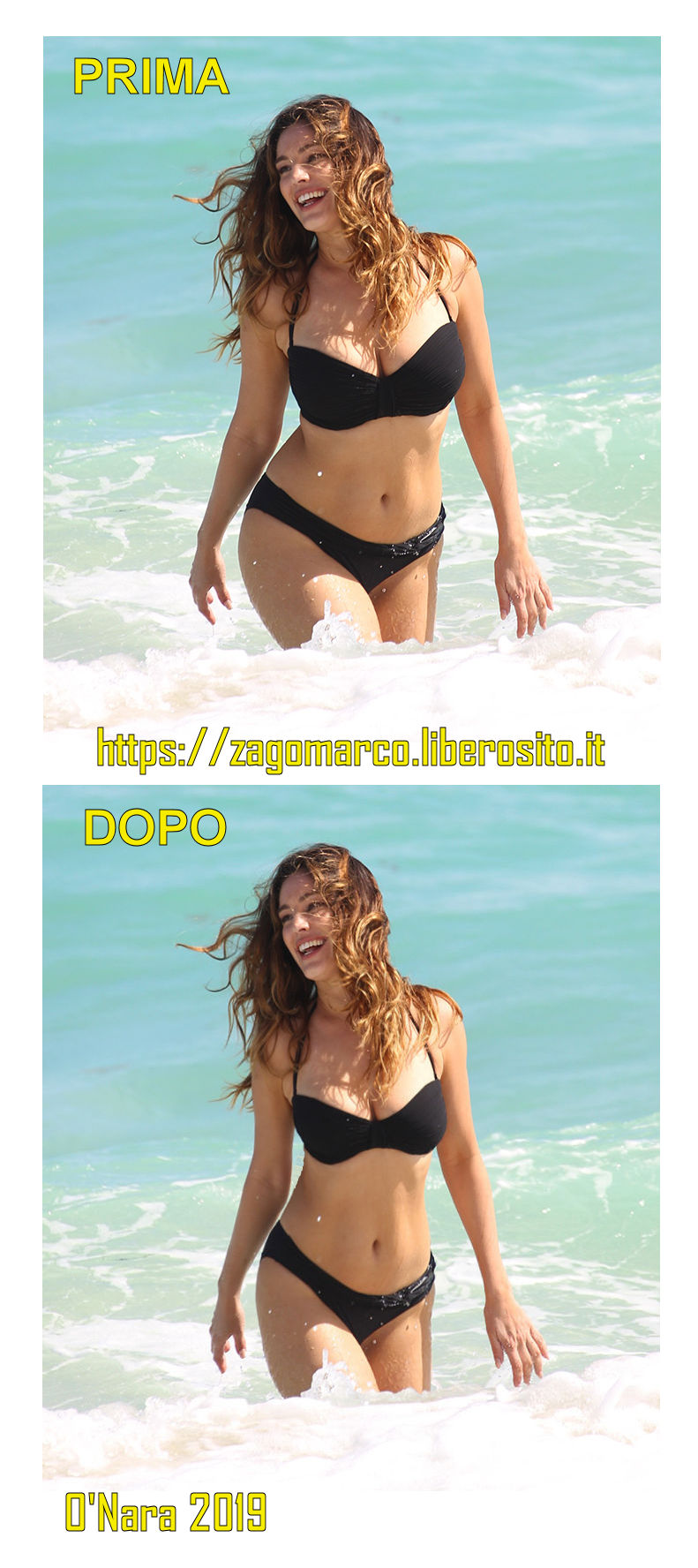 fotomontaggio fotoritocco curvy bikini marco, zagonara